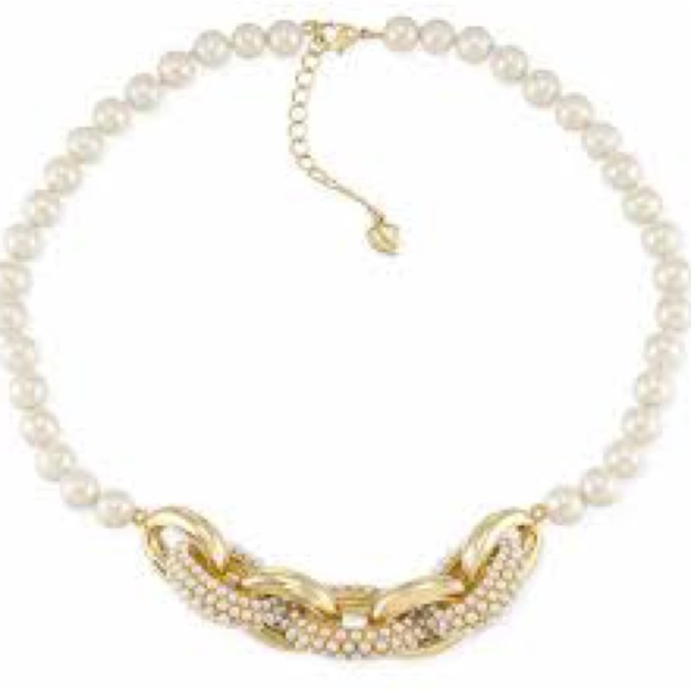 Carolee New York Casablanca Cachet Linked Faux Pearl Gold-Tone Necklace